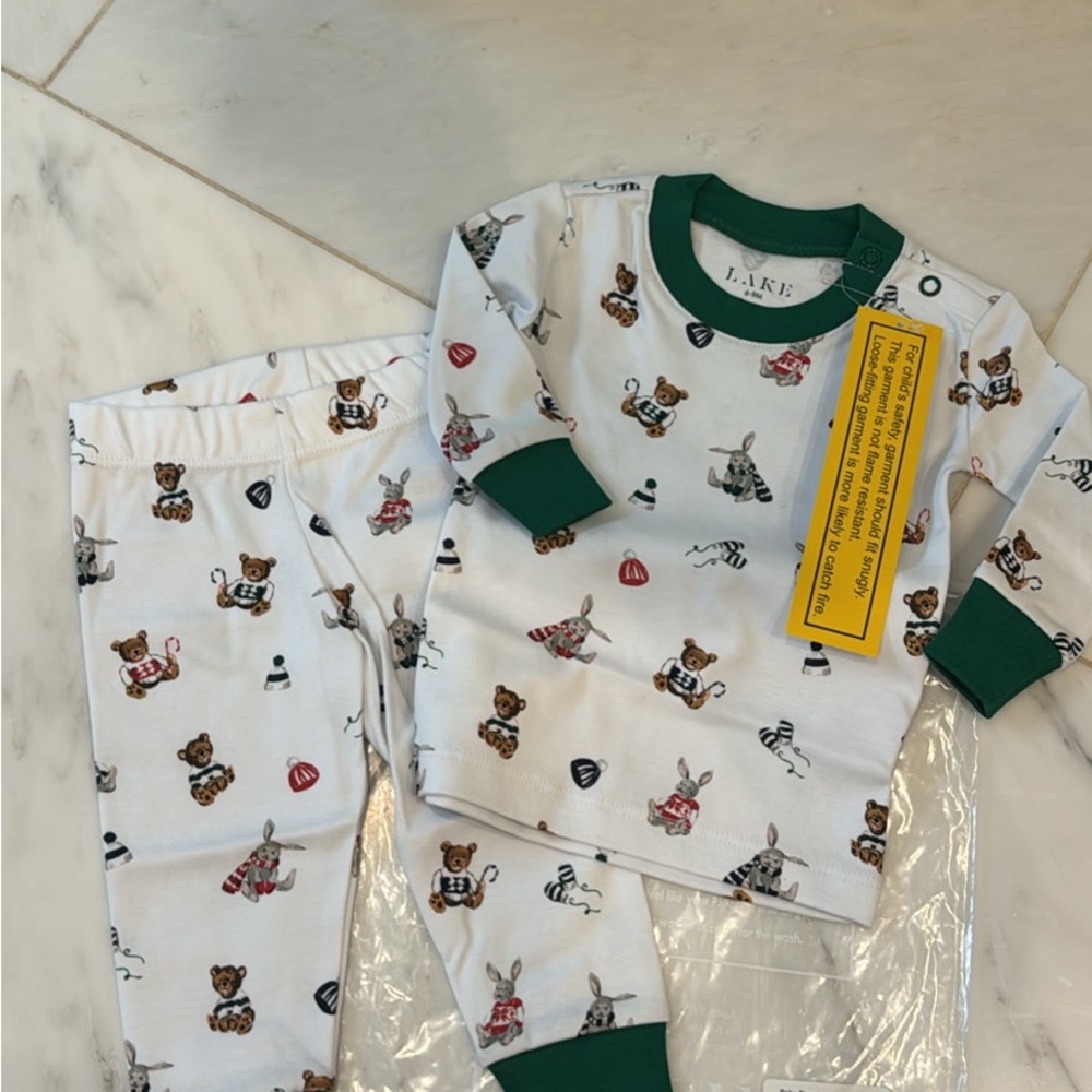 LAKE Baby Christmas Pajama Set